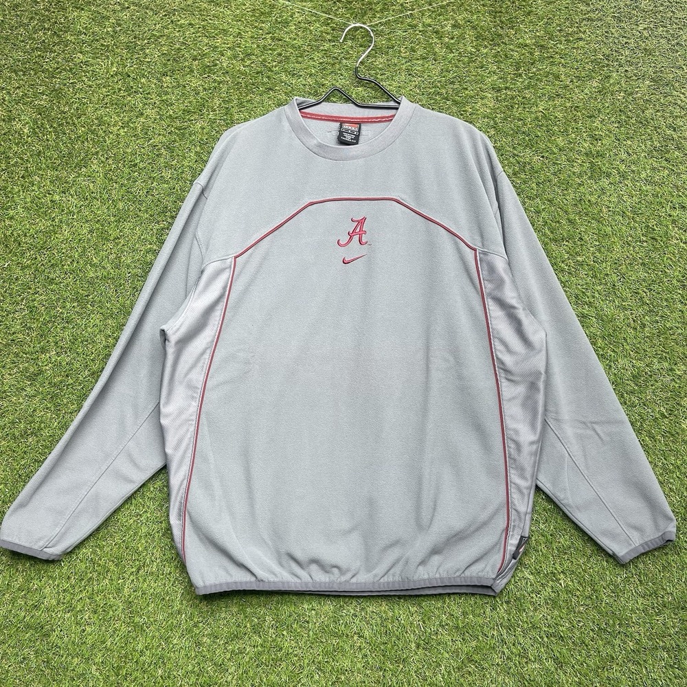 Alabama Crimson Tide Nike Shirt Mens Large NCAA Football Fleece Center Swoosh